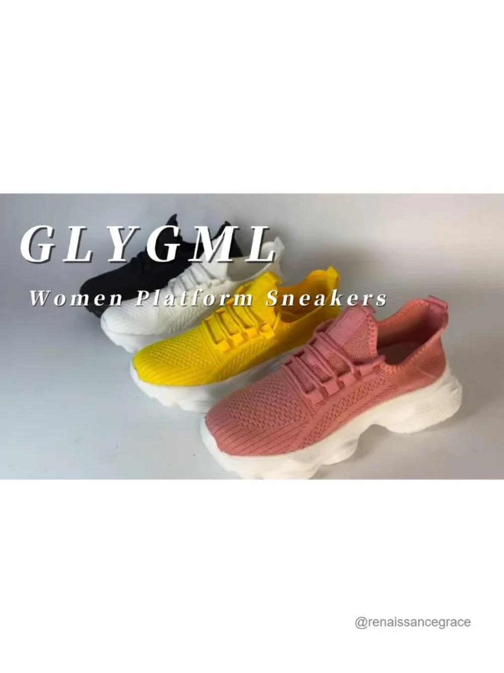 Women Platform Sneakers 2 Inch Lift Non Slip Lightweight Walking Shoes